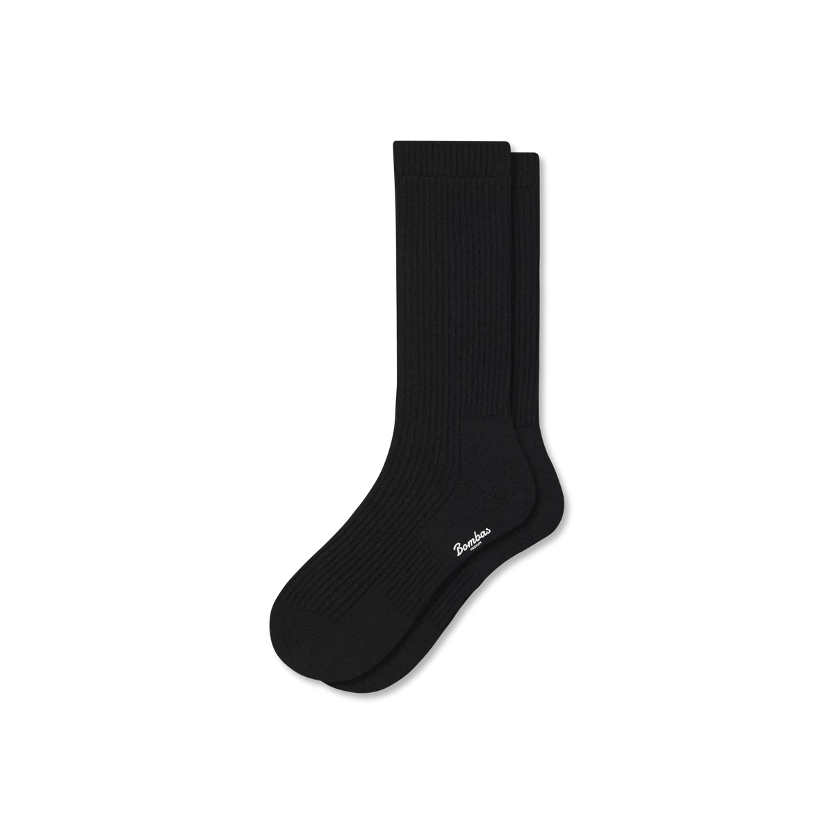 Men's Merino Cashmere Blend Fine Rib Calf Socks