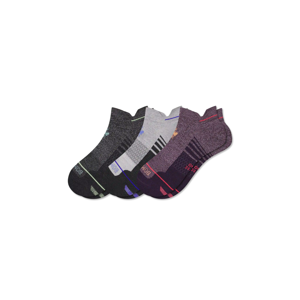 Women's Merino Wool Blend Run Ankle Sock 3-Pack