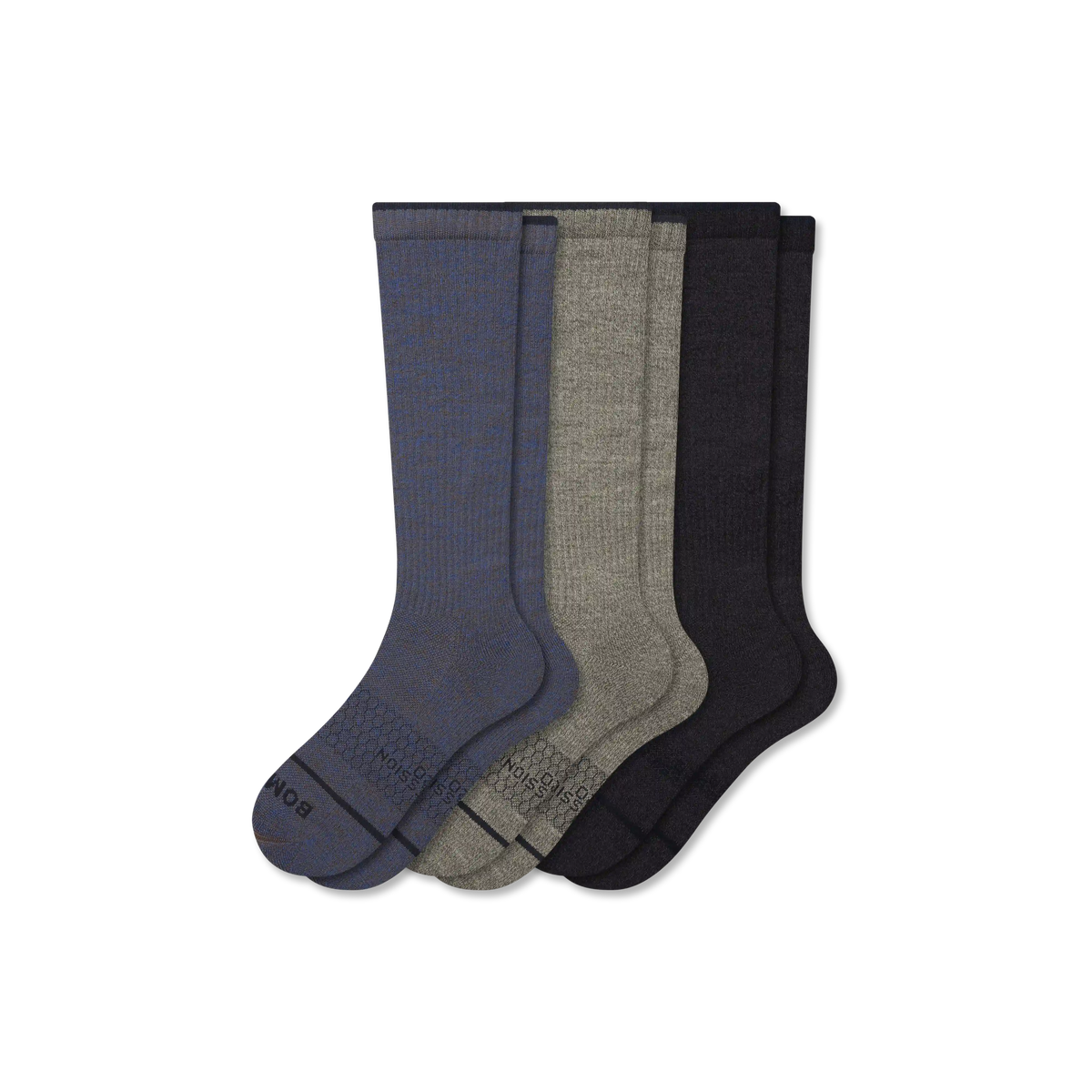 Women's Merino Wool Blend Everyday Compression Knee High Sock 3-Pack (15-20mmHg)
