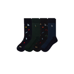 Men's Dress Calf Sock 4-Pack