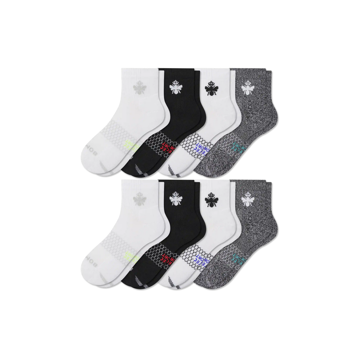 Women's Modern Rib Half Calf Sock 8-Pack