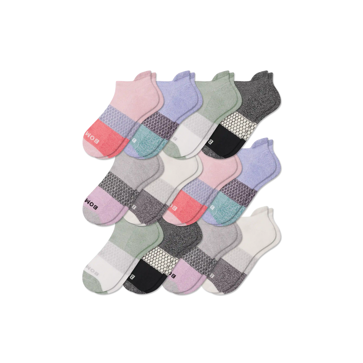 Women's Tri-Block Ankle Sock 12-Pack