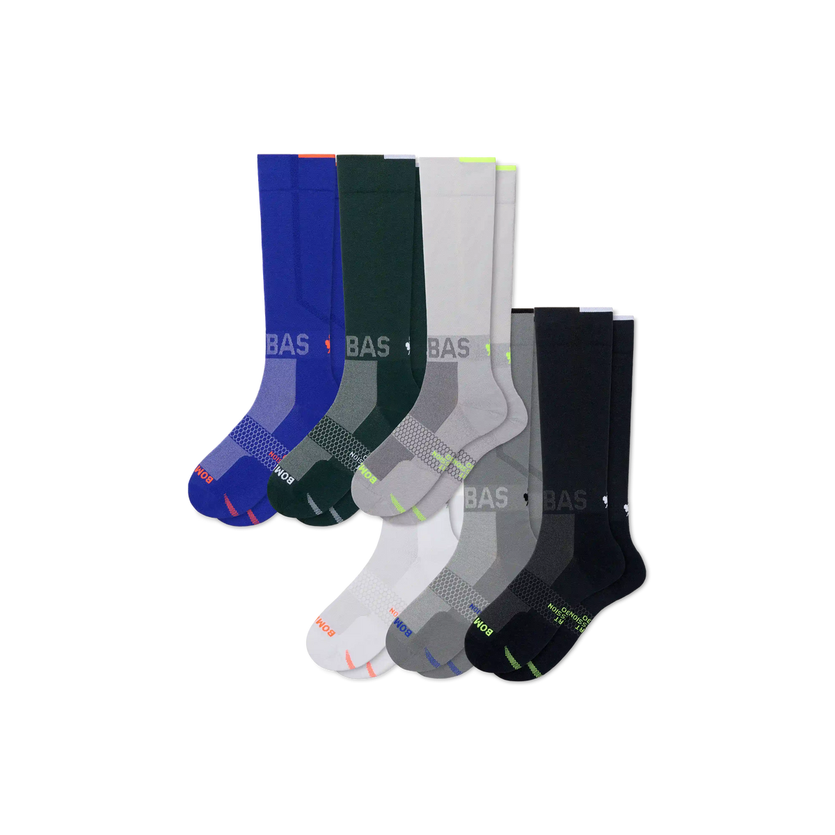 Men's Sport Compression Knee High Sock 6-Pack (20-30mmHg)