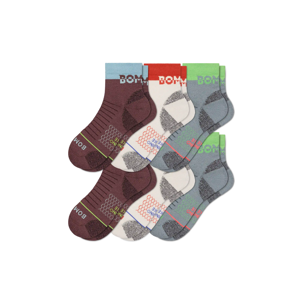 Men's Merino Wool Blend Hiking Calf Sock 6-Pack